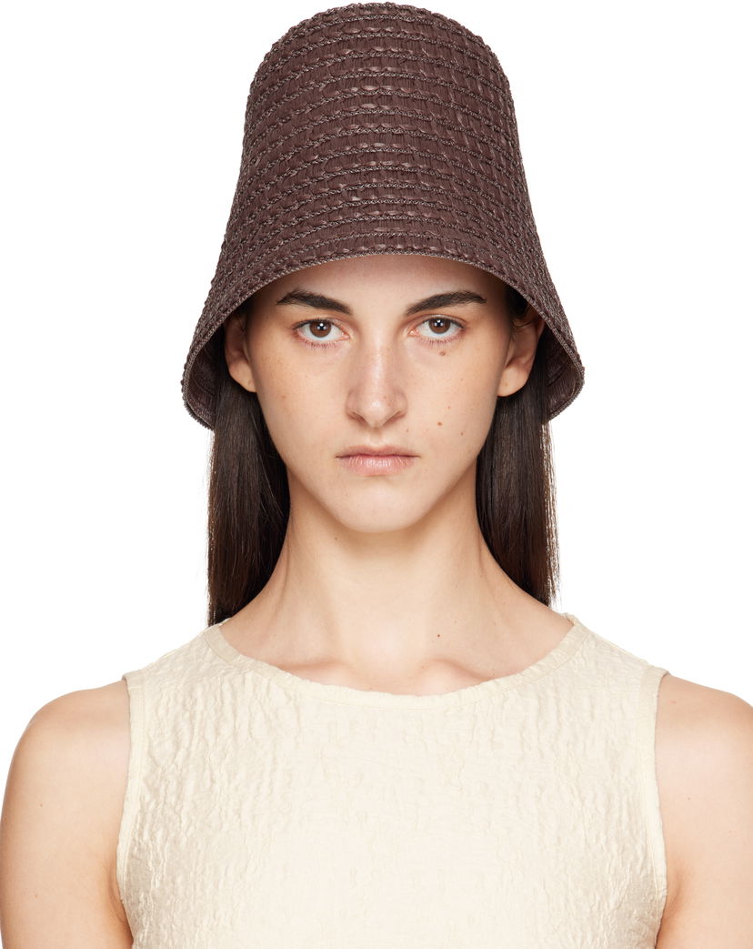 Капелюх Max Mara Max Mara Wainer Woven Beach Hat Коричневий | 2514571052600