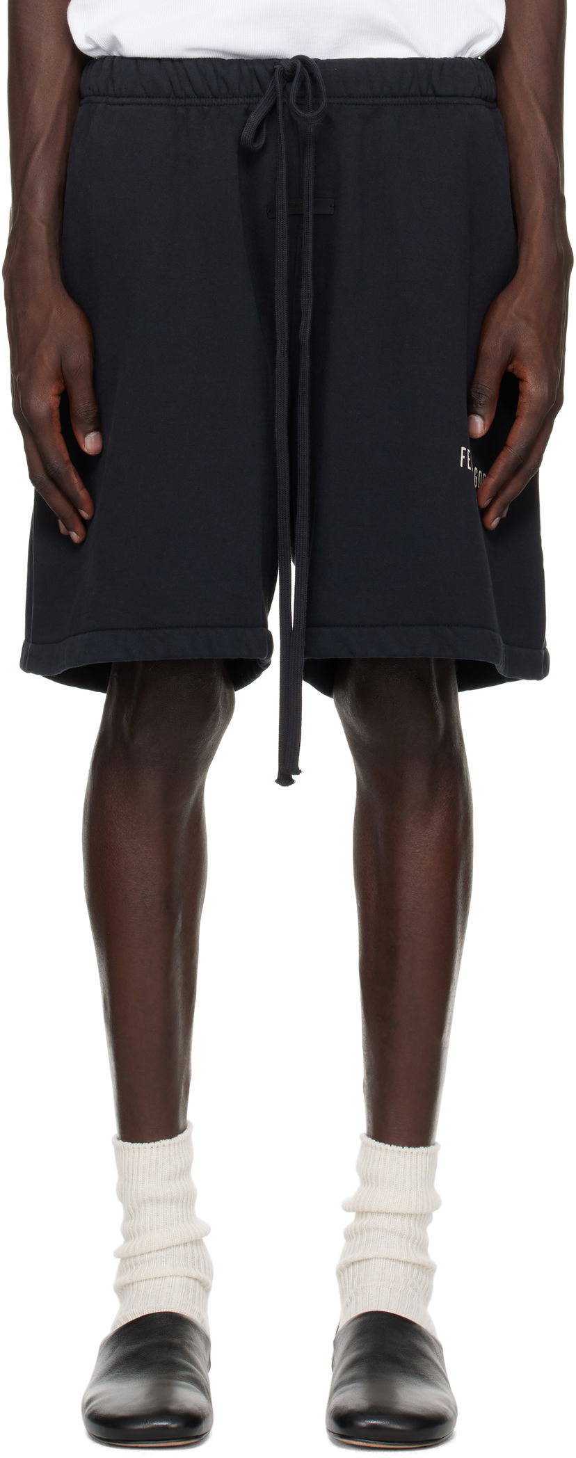 Шорти Fear of God Essentials Heavy Fleece Soccer Shorts чорний | 160HO244310F