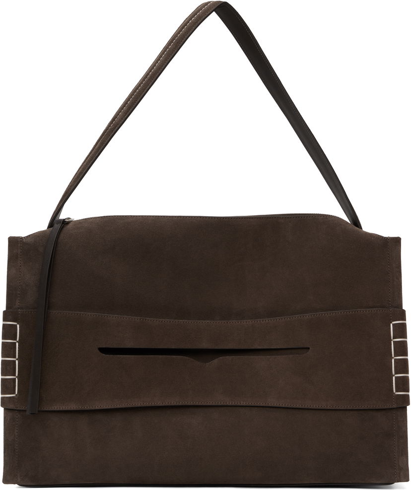 Сумка JW Anderson JW Anderson Large Loafer Suede Shoulder Bag Коричневий | HB0717-LA0364