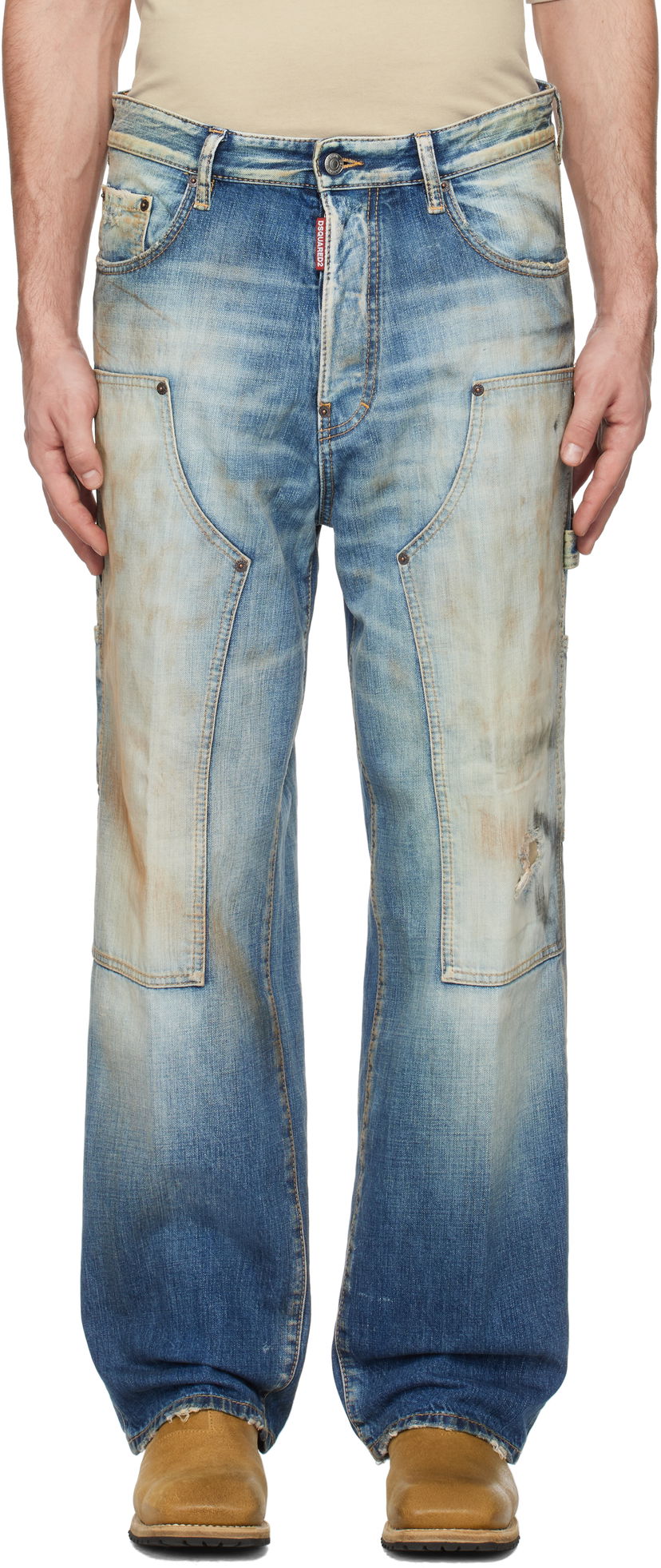 Джинси DSQUARED2 Dsquared2 Loose Carpenter Jeans Синій | S74LB1667_S30309