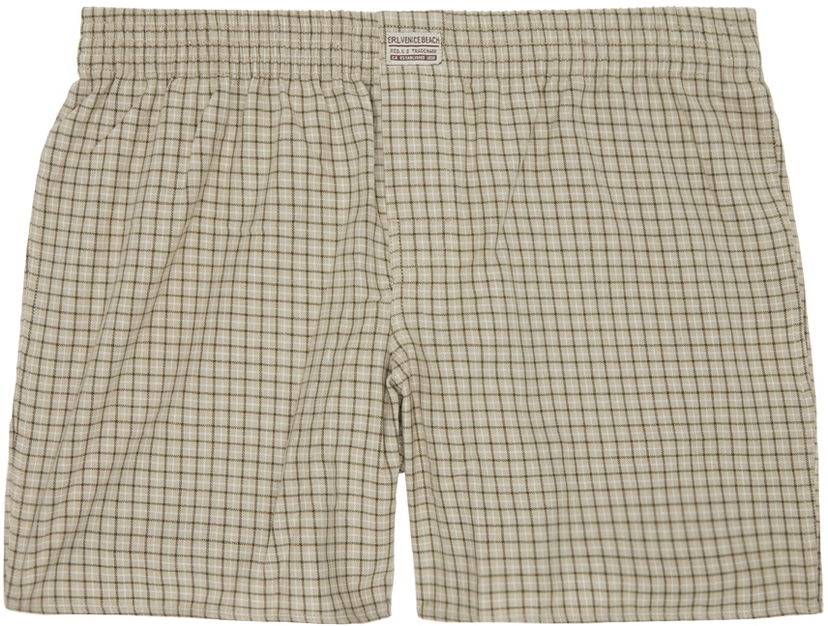 Боксери ERL Plaid Boxers бежевий | ERL09UW10
