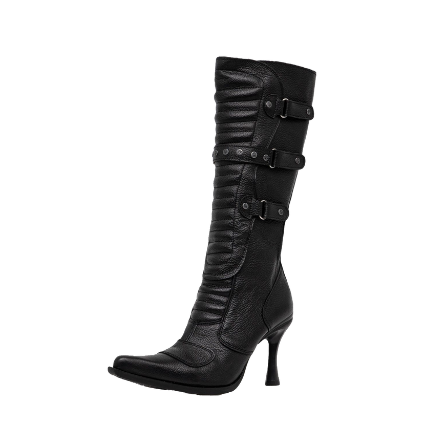 Кросівки та взуття VETEMENTS Biker Boots With Buckles чорний | WA66BO110B