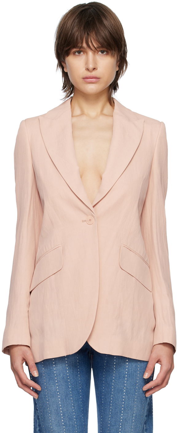 Куртка Stella McCartney Stella McCartney Women's Peaked Lapel Blazer Рожевий | 6500383STA49