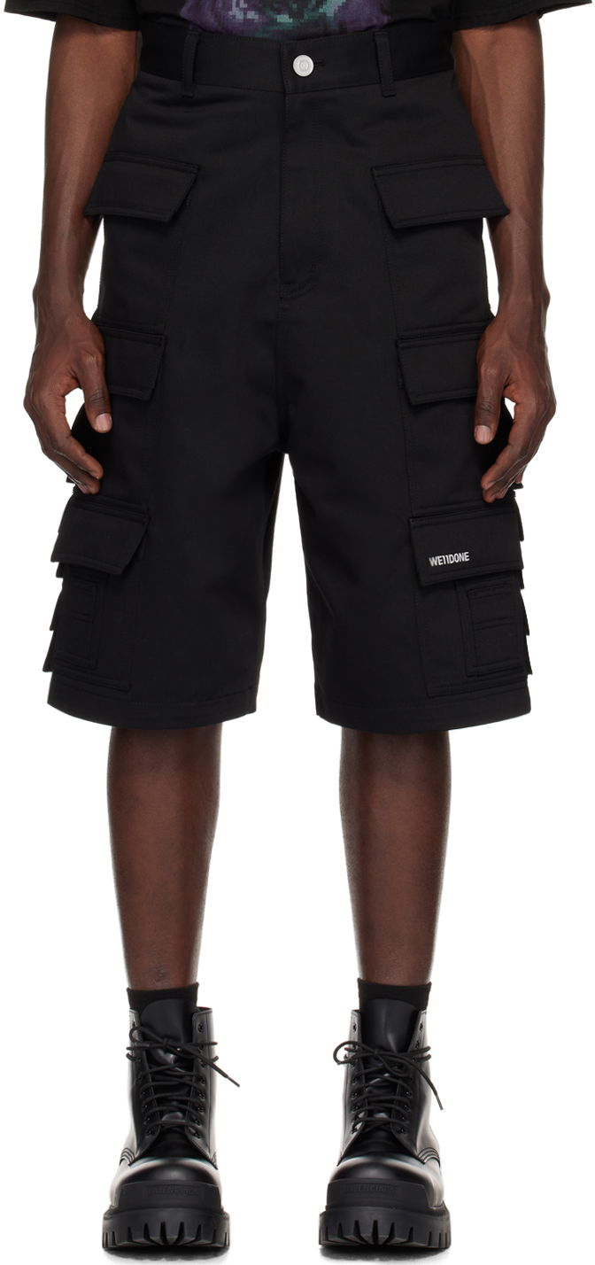 Шорти We11done We11done Flap Pocket Shorts чорний | WD-PT1-24-218-M-BK