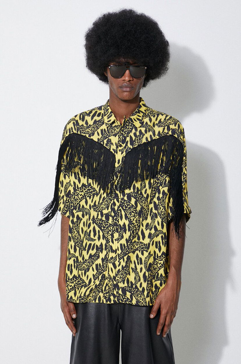 Сорочка Fiorucci Fiorucci Banimalier Print Fringed Shirt Жовтий | M01FPTSH054VI01YW02
