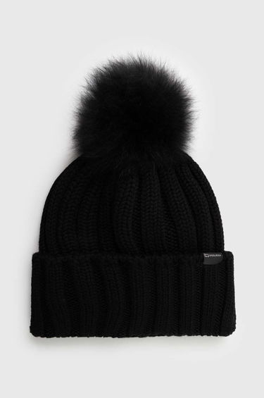 Шапка WOOLRICH Wool Beanie with Pom-Pom чорний | CFWWAC0163FRUF0428, 0