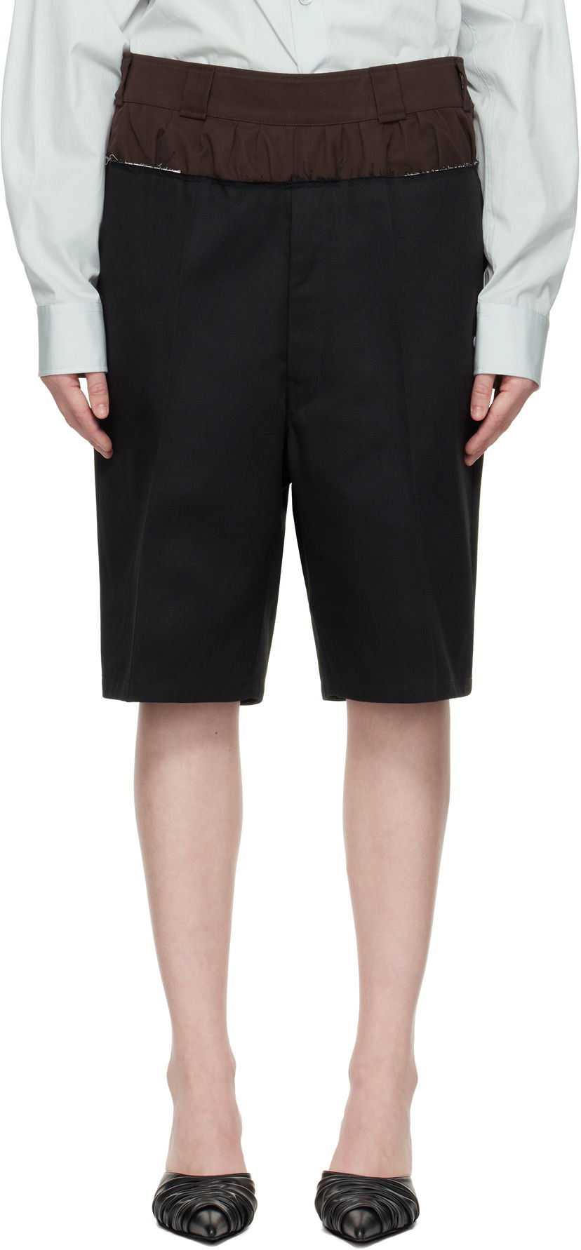 Шорти Maison Margiela Maison Margiela 'Anonymity Of The Lining' Tailored Shorts чорний | S51MU0070 MTN075