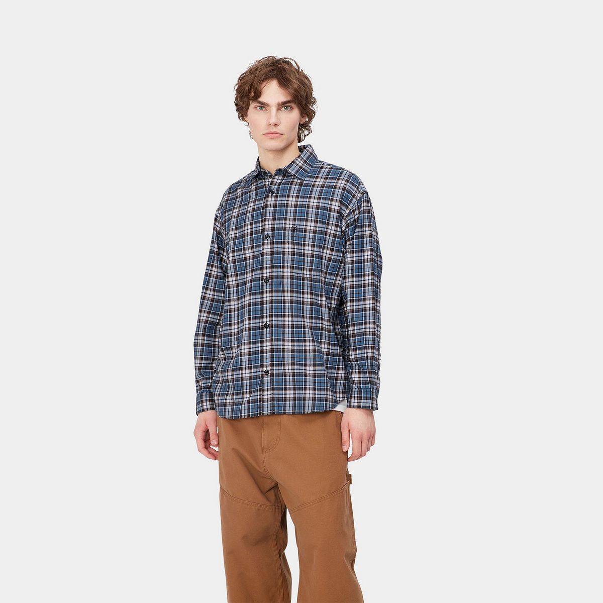 Сорочка Carhartt WIP L/S Yuma Shirt Синій | I031362_1EH_XX, 1