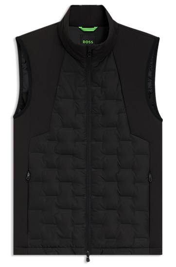 Жилет BOSS BOSS Down Gilet with Logo Pattern чорний | 50541053