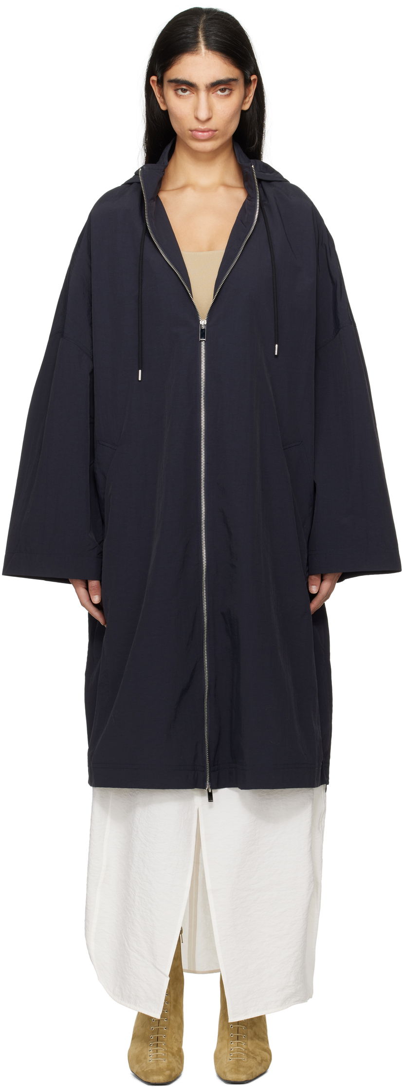Вітровка TOTEME TOTEME Windbreaker Hooded Coat темно-синій | 252-WRO0172-FB0367