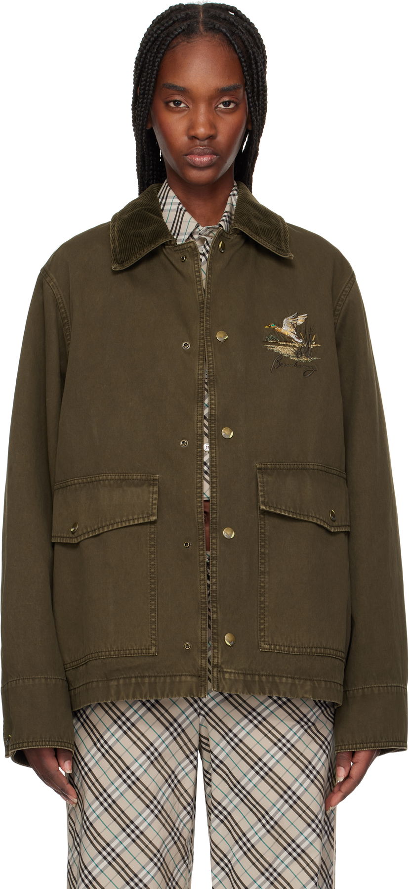 Куртка Burberry Burberry Cotton Field Jacket Зелений | 8101709