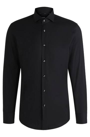 Сорочка BOSS Slim Fit Easy-Iron Cotton-Blend Poplin Shirt чорний | 50479915