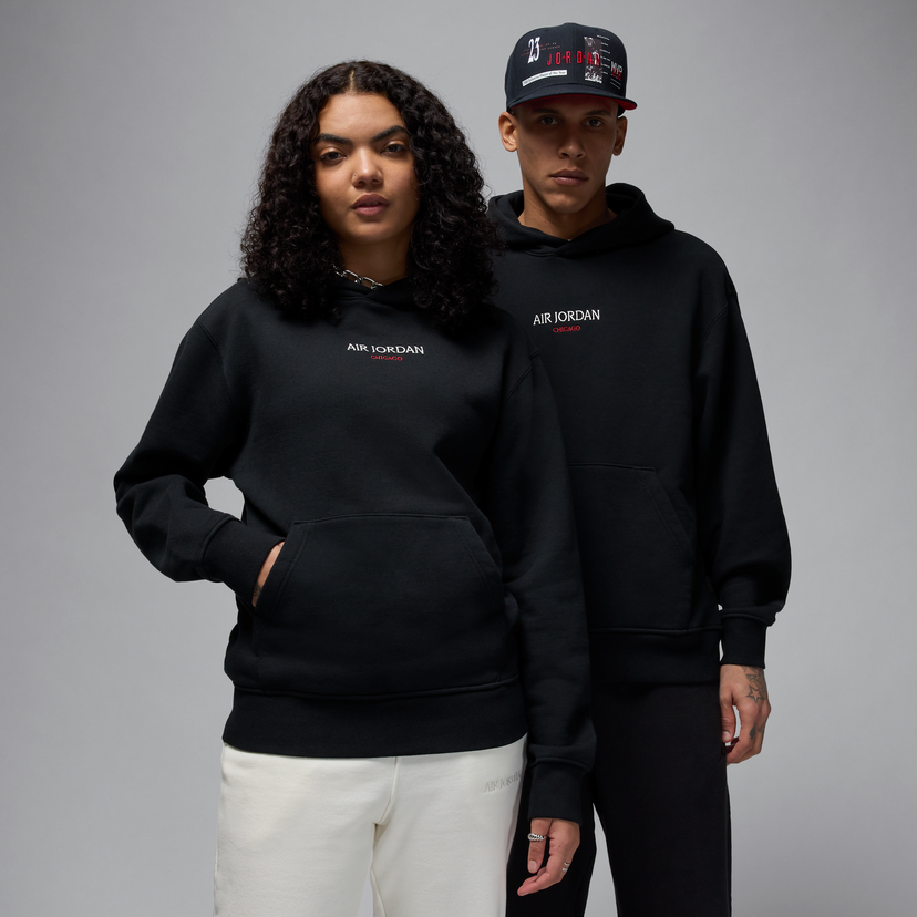 Світшоти Jordan Air Jordan Wordmark Chicago Fleece Hoodie чорний | HF9289-010