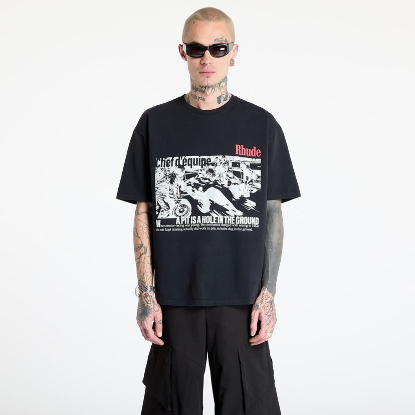 Футболка Rhude Rhude Champions Du Monde Graphic T-Shirt чорний | RHSS25TT140122306