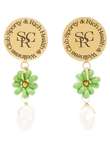 Сережки Sporty & Rich Flower and Bead Earrings Металік | AC462-PE