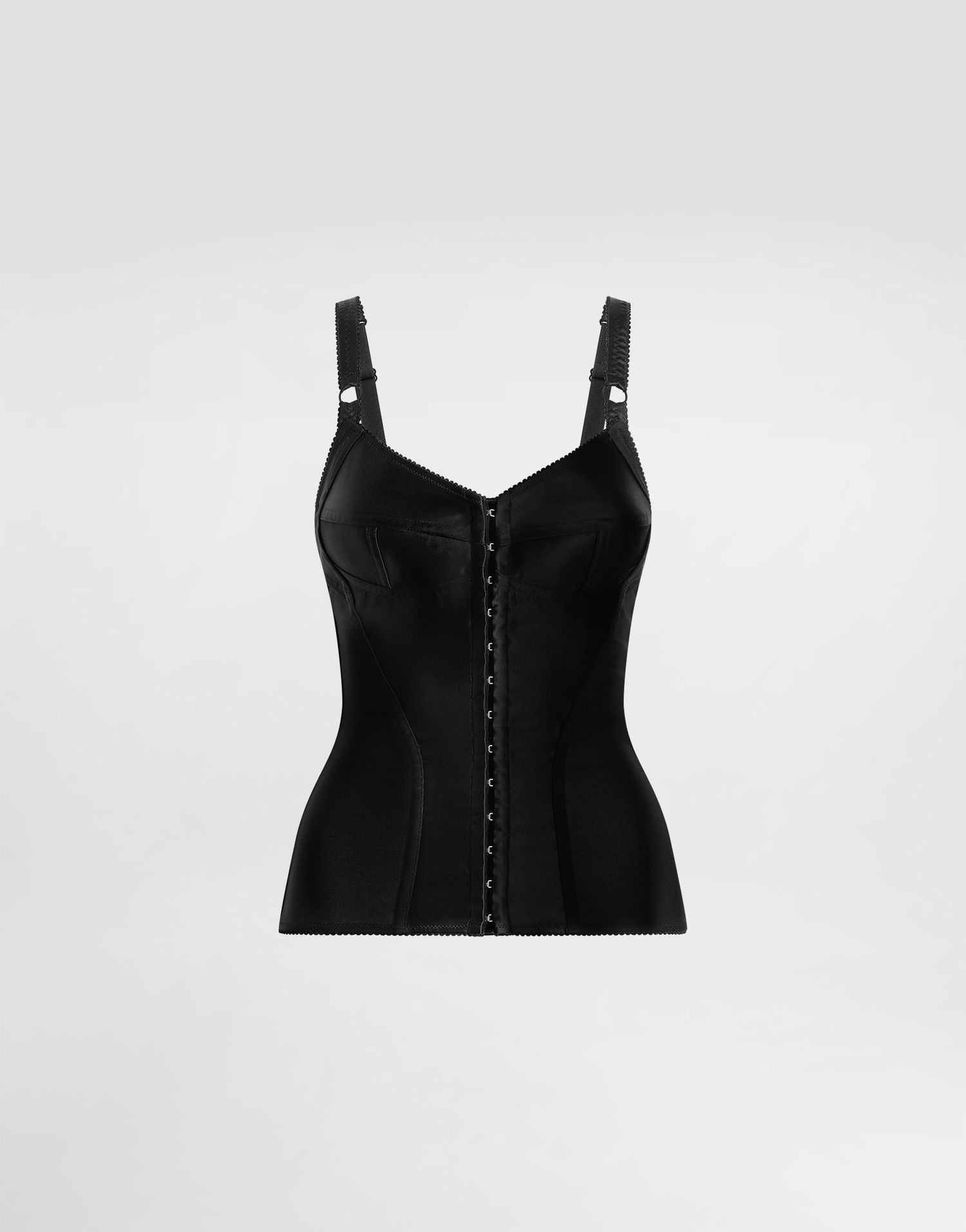 Бюстгальтер Dolce & Gabbana Dolce & Gabbana Elastic Satin Bustier Top чорний | F7525TGDCMXN0000, 0