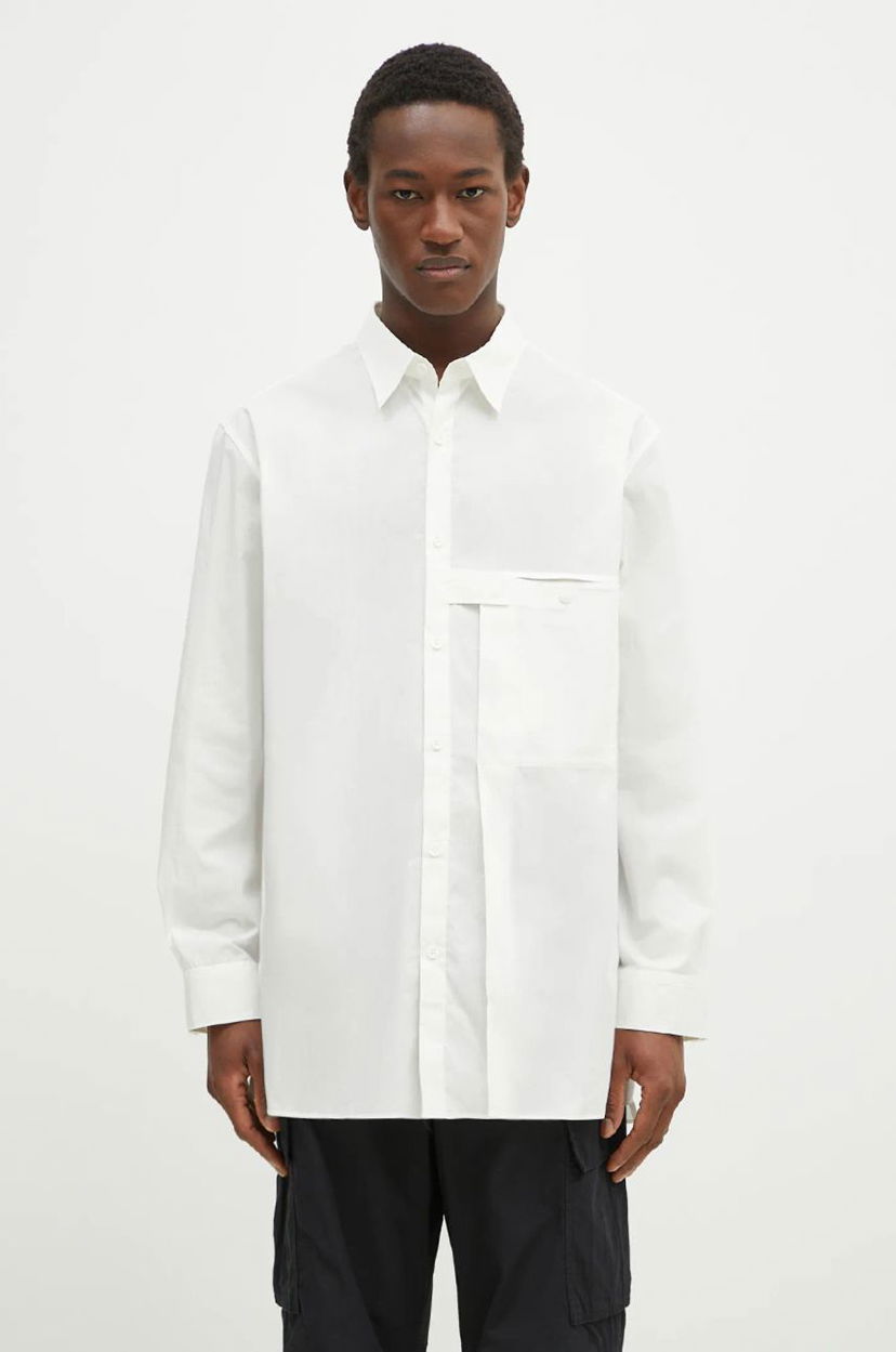 Сорочка Y-3 Y-3 Pleated Pocket Relaxed Fit Shirt білий | JL6665