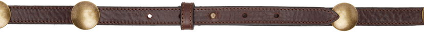 Ремені ISABEL MARANT Isabel Marant Karlo Leather Belt with Metal Conchos Коричневий | CE333CFA-C2B02A