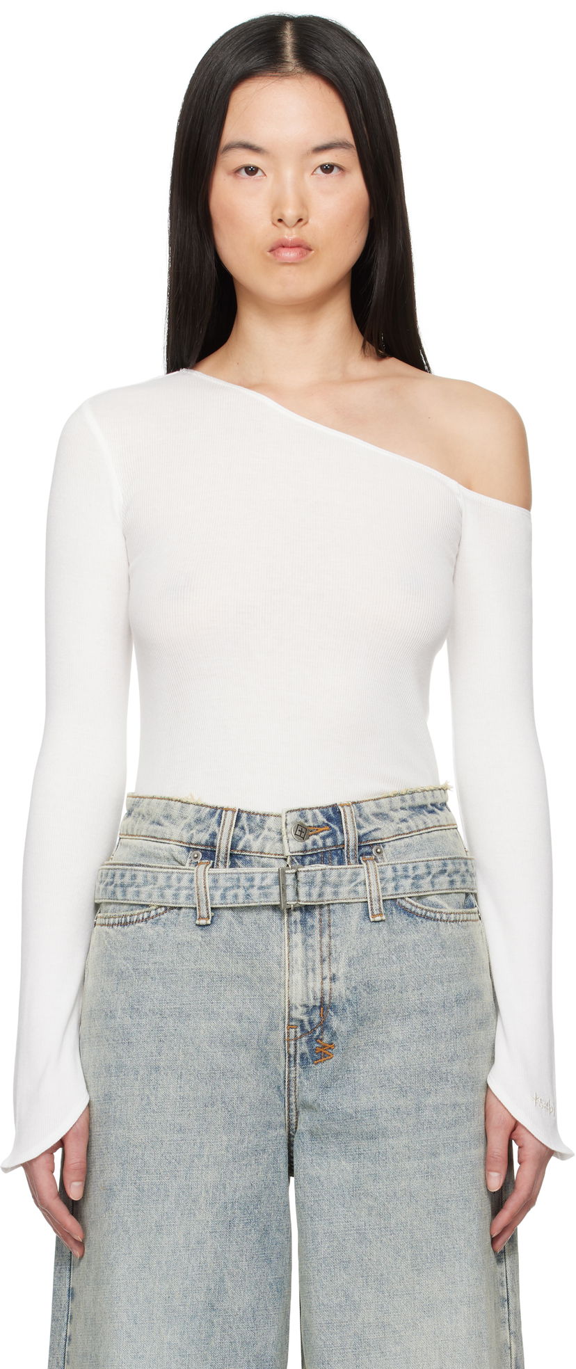 Боді Ksubi Ksubi Blessings Love Sleeve Top білий | WSP25FT015