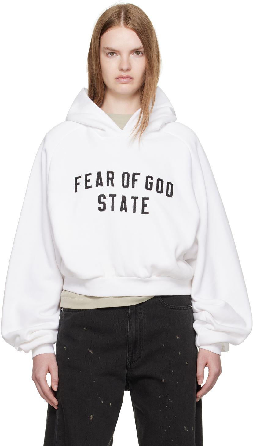 Світшоти Fear of God ESSENTIALS Fleece Raglan Hoodie білий | 192SP257824FW