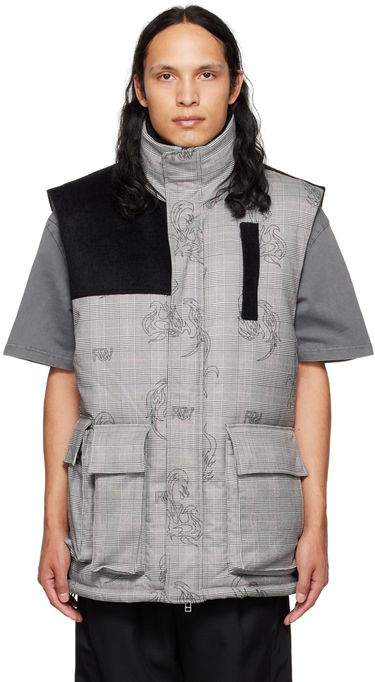 Жилет Feng Chen Wang Feng Chen Wang Printed Down Vest Сірий | FUF14VS02, 0