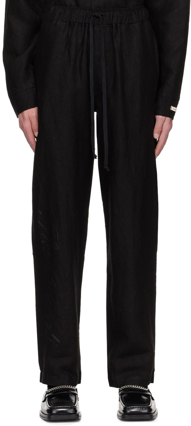Штани Saintwoods Saintwoods Relaxed Trousers чорний | SW01614