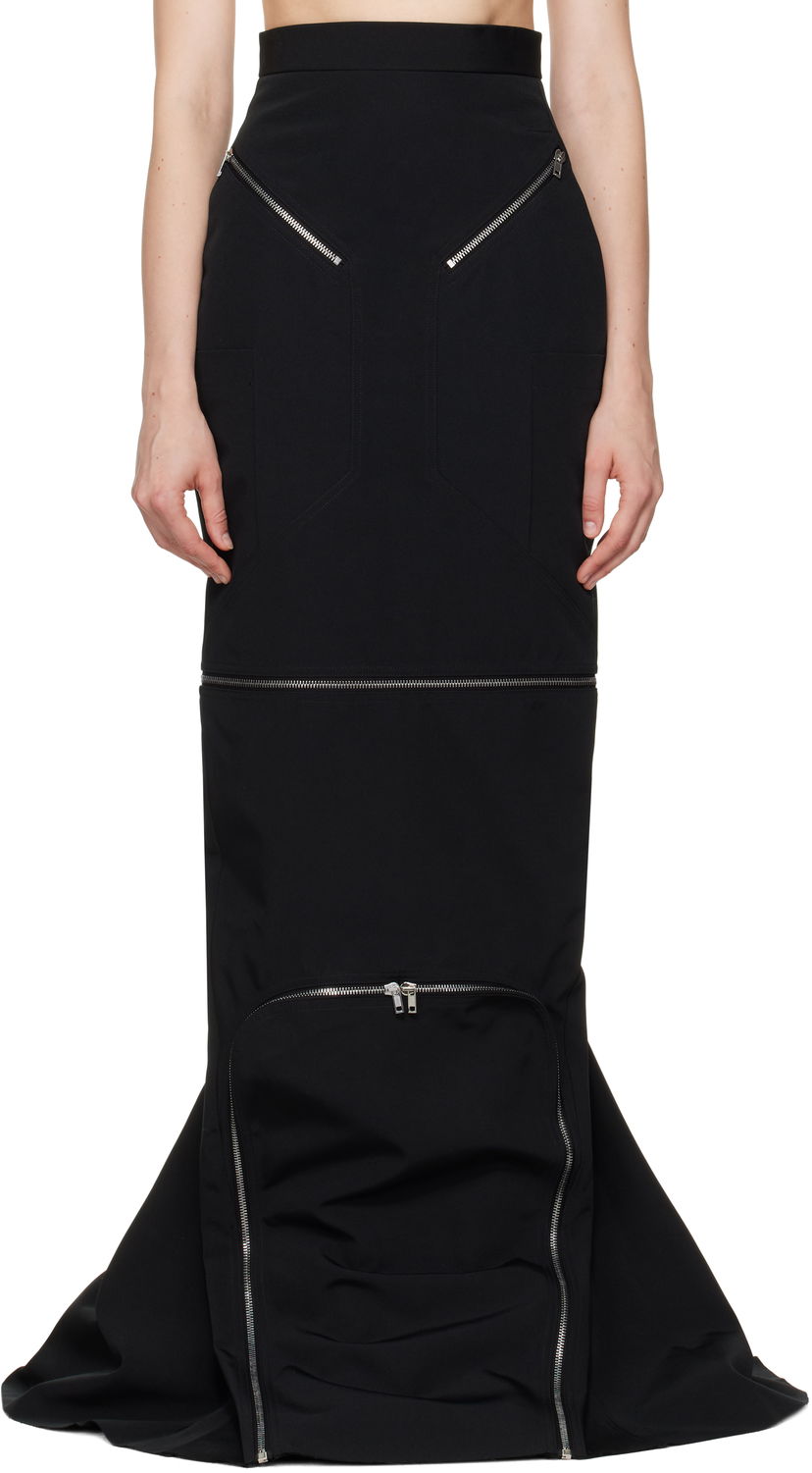 Спідниця Rick Owens Rick Owens Hollywood Headon Maxi Skirt чорний | RO01E7399 PCVS