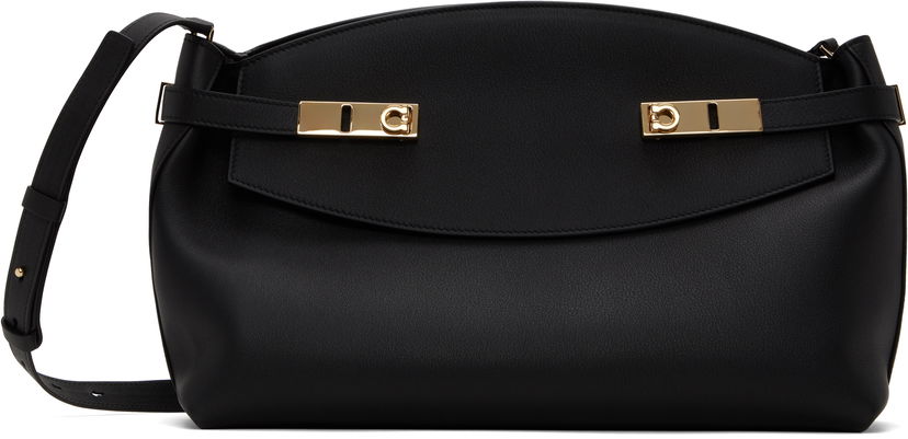 Сумочка FERRAGAMO Salvatore Ferragamo Hug Soft Crossbody Bag чорний | 766676