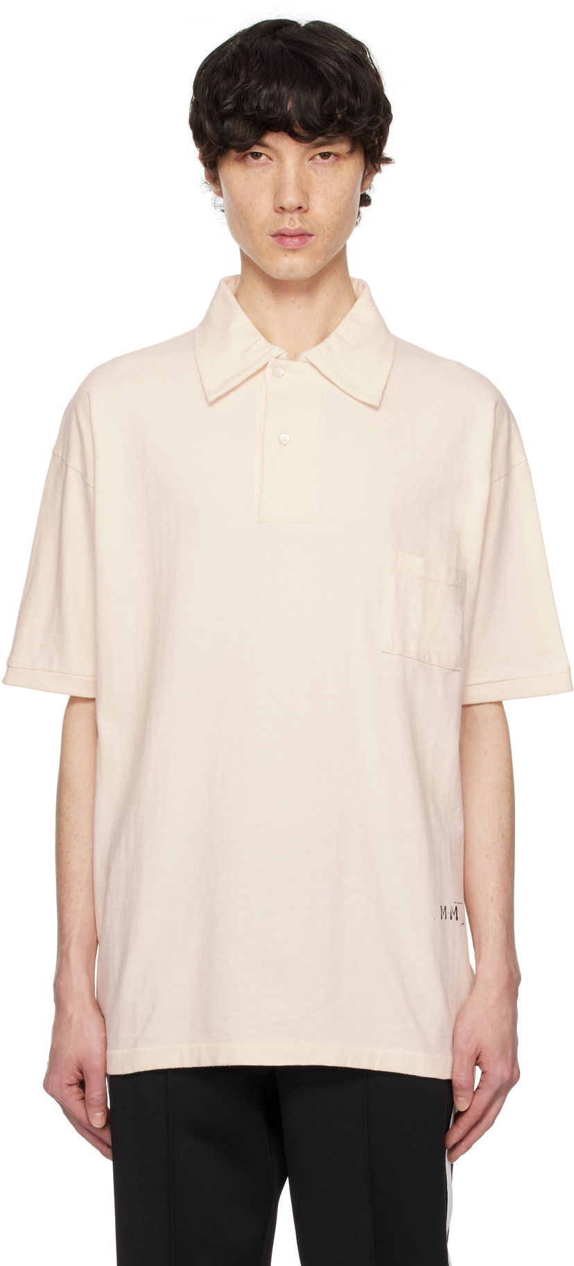 Сорочка поло Maison Margiela Maison Margiela Printed Polo бежевий | S50GL0060 M20061