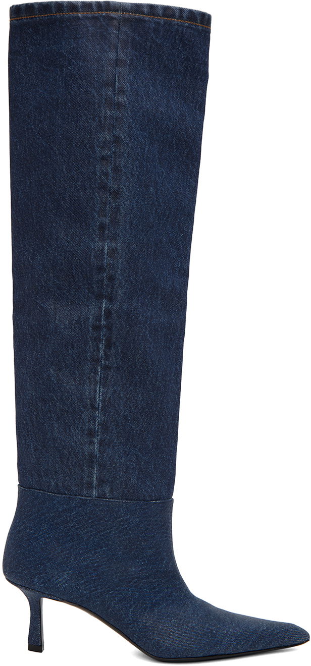 Кросівки та взуття Alexander Wang Alexander Wang Slouch Knee-High Boots Синій | 30223B022
