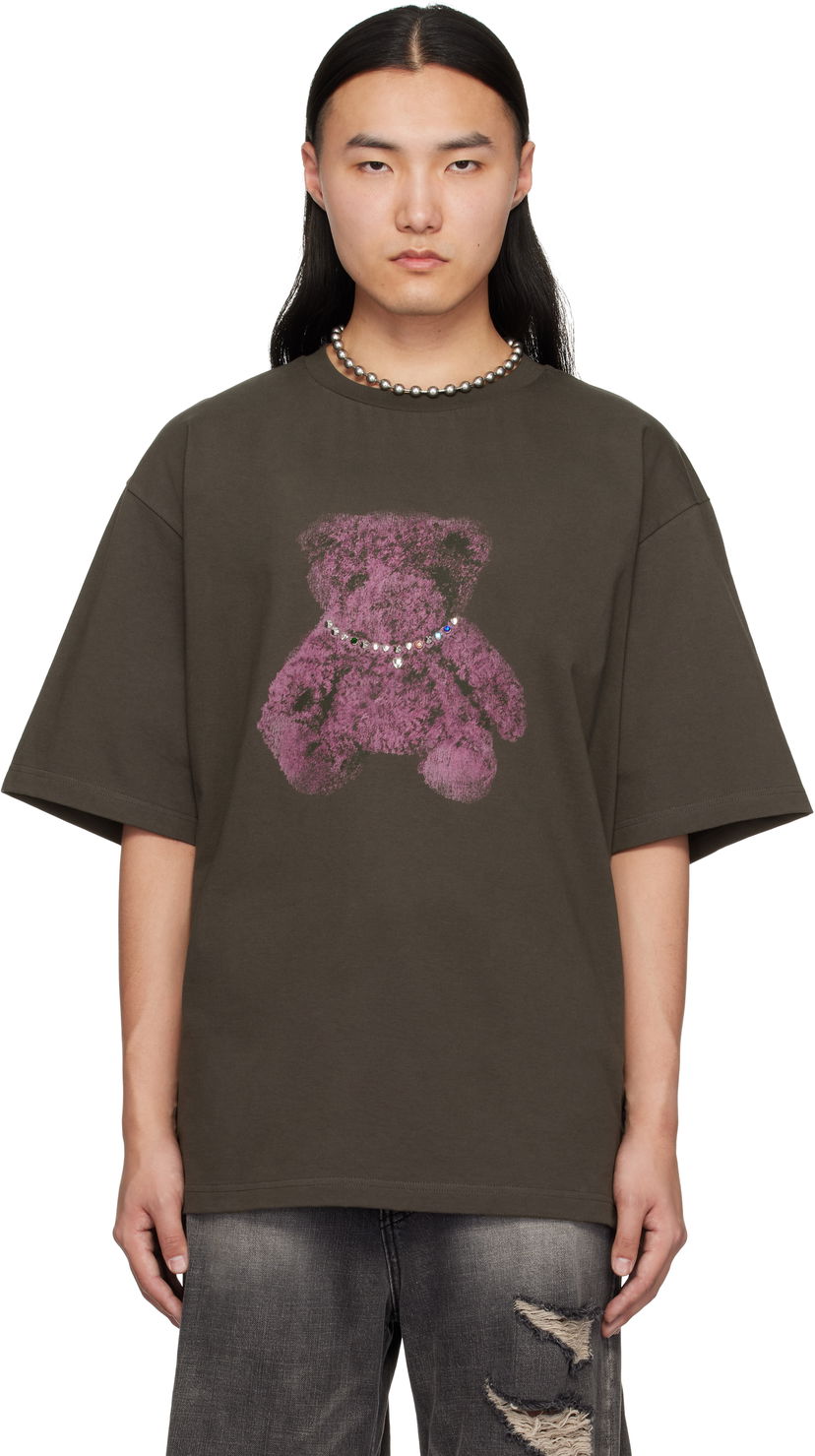 Футболка We11done We11done Pearl Bear Graphic T-Shirt Коричневий | WD-TT0-25-757-U-CH