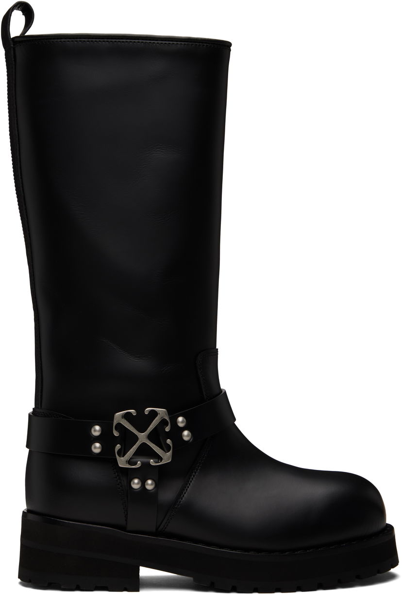Одяг Off-White Off-White Off Track Leather Boots чорний | OWIE045C99LEA0011072