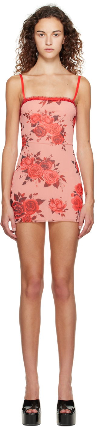 плаття GUIZIO Guizio Floral Print Mini Dress Рожевий | H23408K013