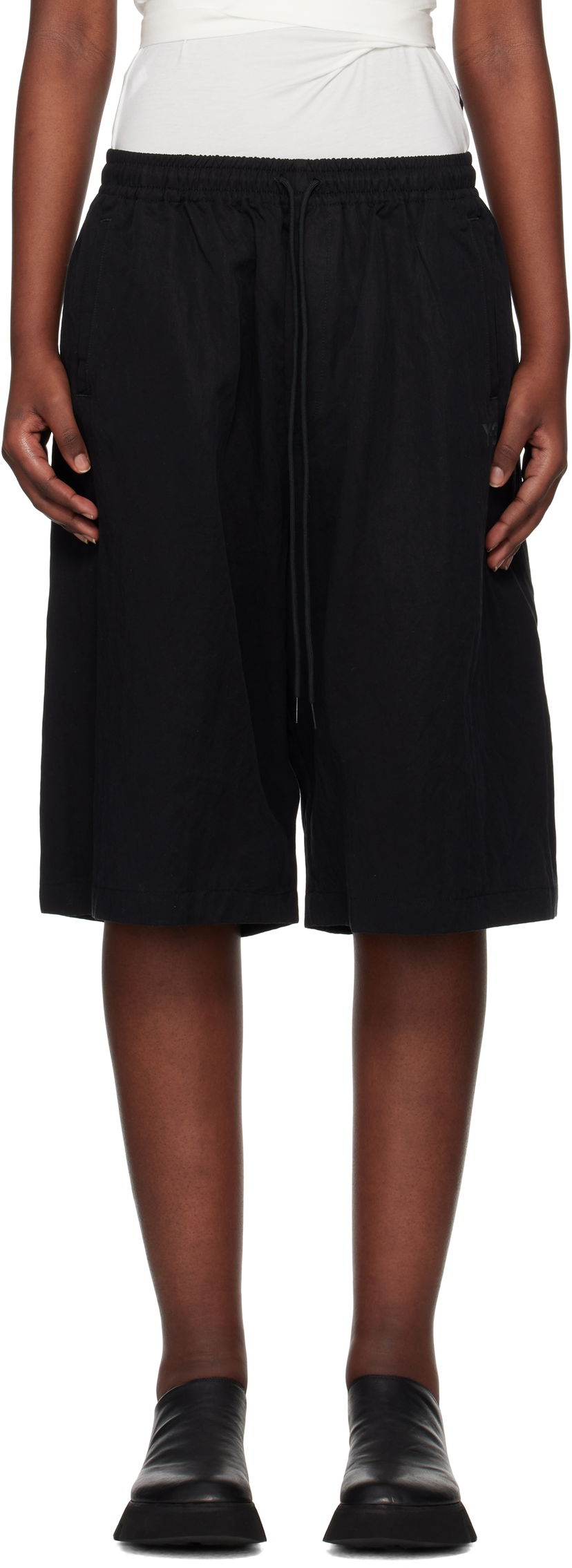Шорти Y-3 Y-3 Washed Twill Shorts чорний | JD3516