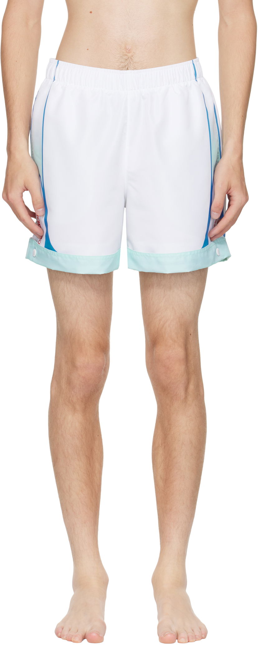 Купальники Casablanca Casablanca Logo Swim Shorts білий | MPF25-SWM-065-01