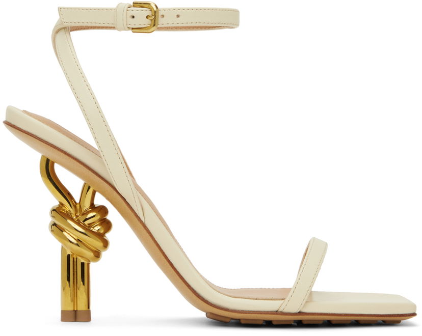 Аксесуари Bottega Veneta Bottega Veneta Knot Heel Sandals бежевий | 775470 V3VN0