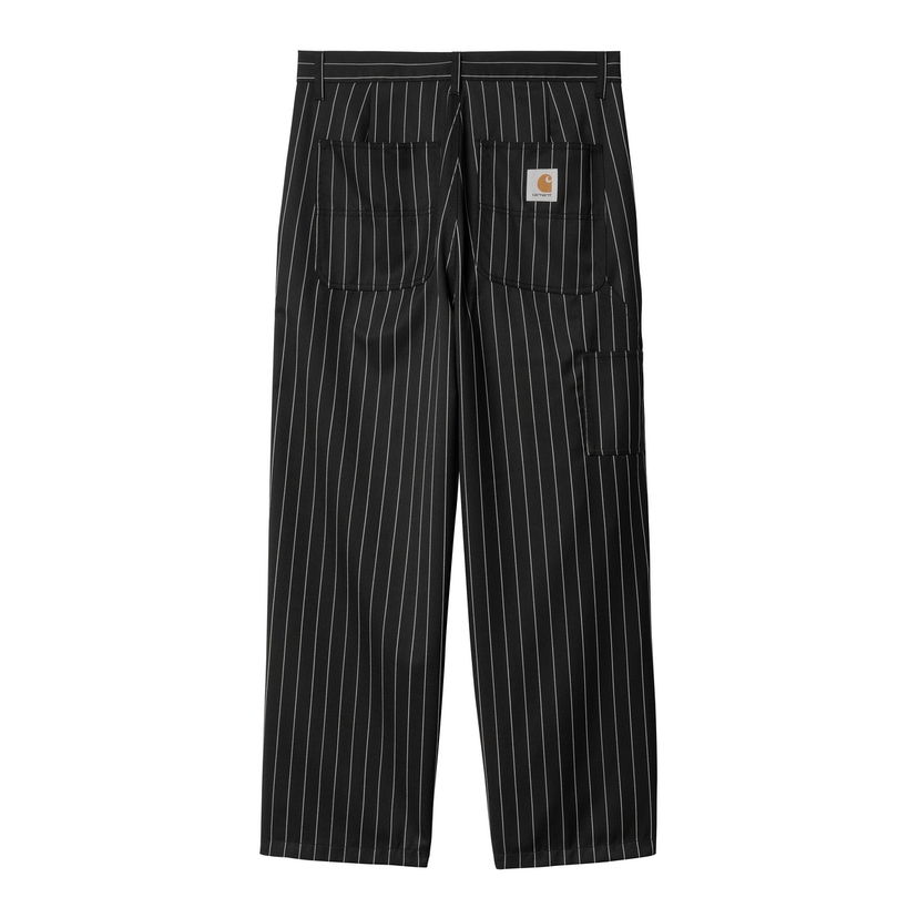 Штани Carhartt WIP Striped Relaxed Fit Workwear Pants чорний | I034438_9