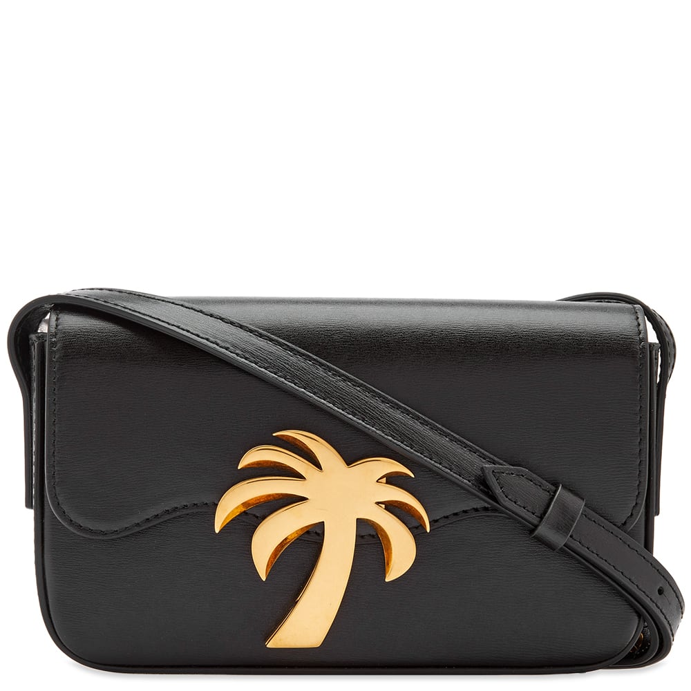 Сумка Palm Angels Baguette Palm Bag чорний | PWNQ012F22LEA0011076, 0