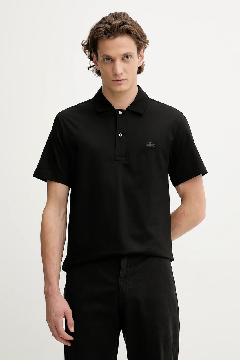 Сорочка поло Lacoste Cotton Polo Shirt чорний | DH5928
