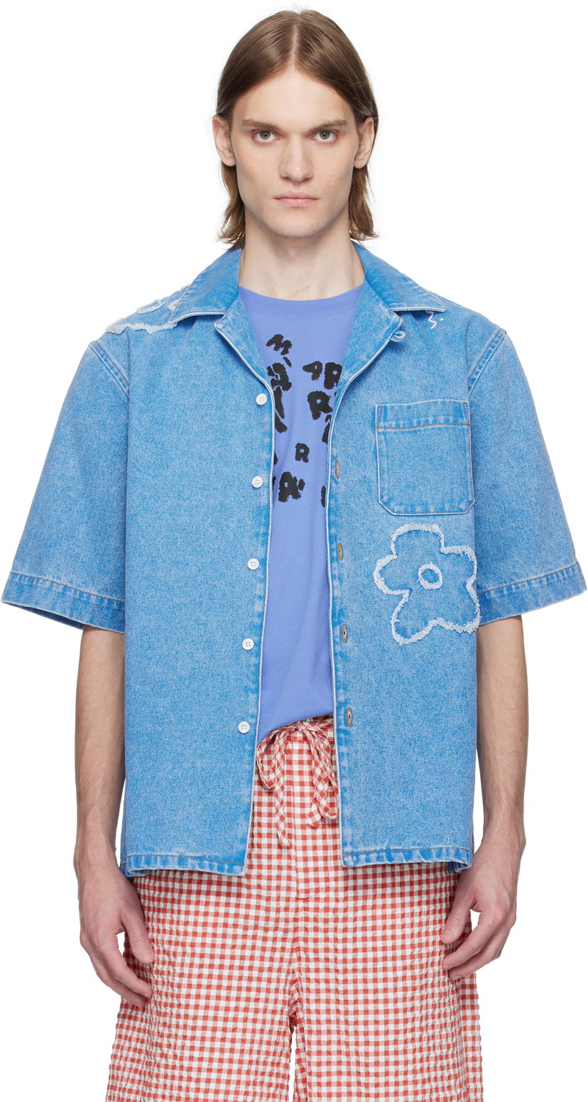 Сорочка Marni Marni Bowling Denim Shirt Синій | CUJU0017QS USCX34