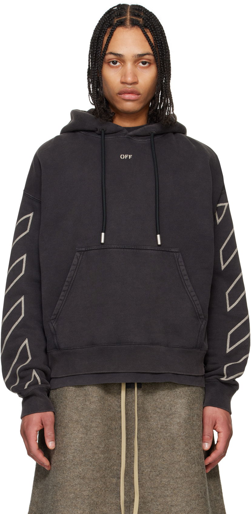 Світшоти Off-White Off-White Arrow Skate Martyrdom Hoodie чорний | OMBB085S25FLE00P1361