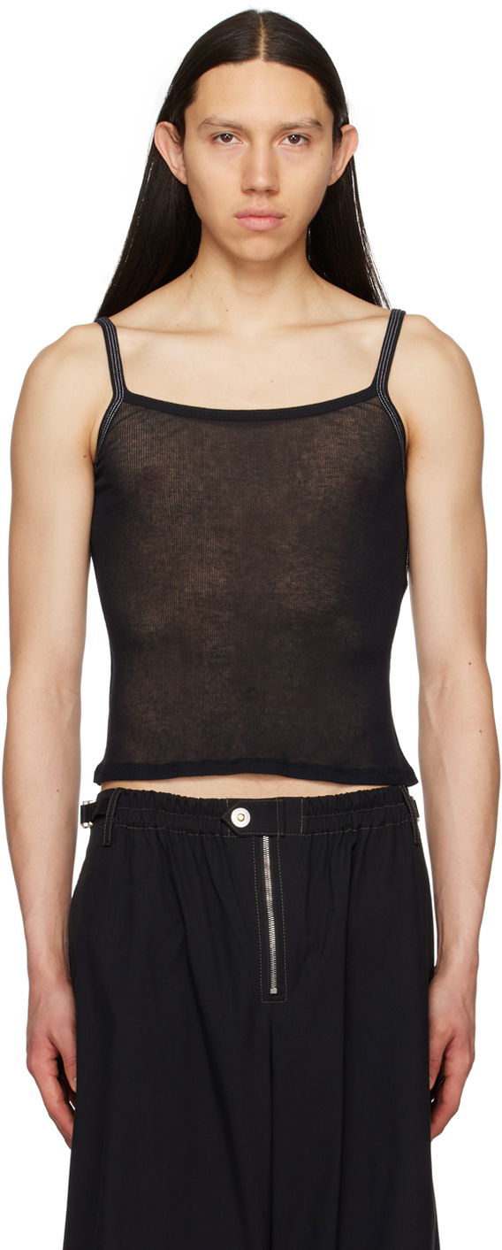 Безрукавка Dion Lee Semi-Sheer Tank Top чорний | C3132S23