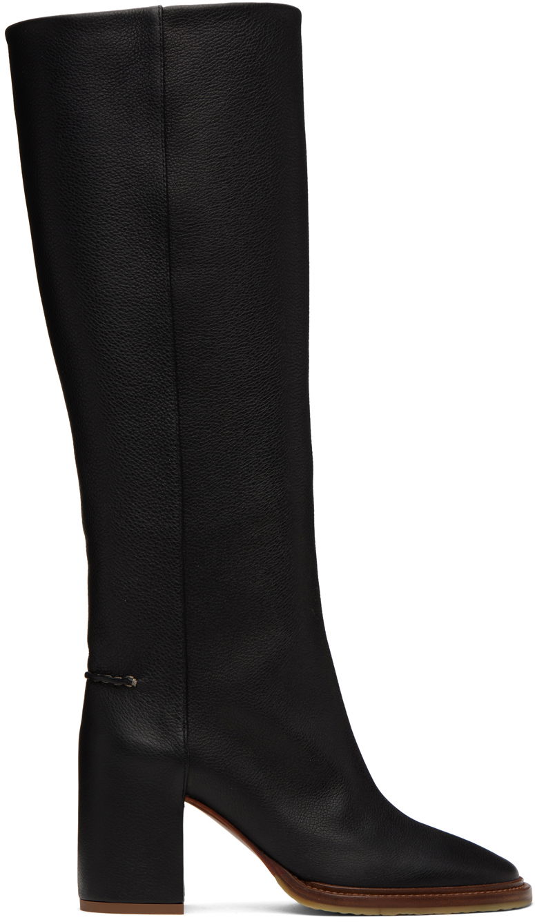 Кросівки та взуття CHLOÉ Chloé Edith Knee-High Boots чорний | CHC21W519V3