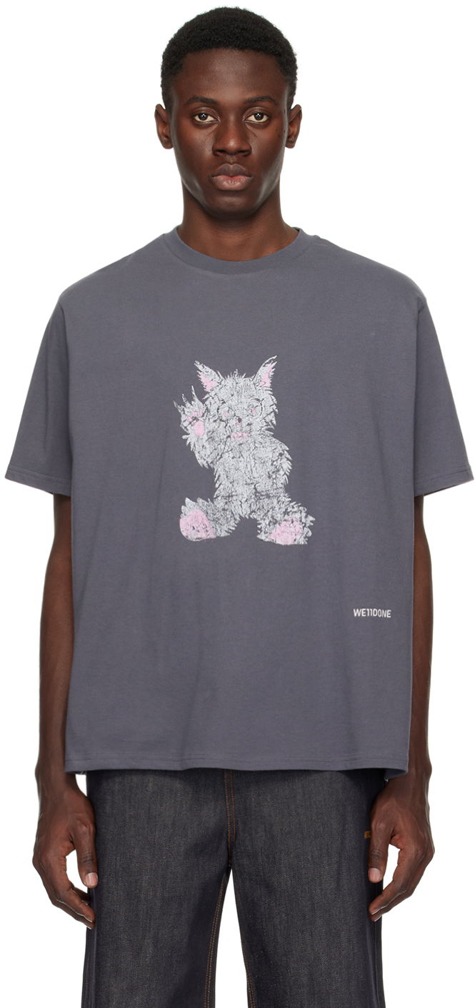Футболка We11done Printed T-Shirt Сірий | WD-TT1-24-765-U-CH