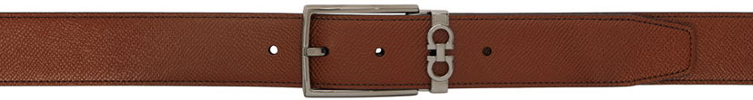 Ремені FERRAGAMO Reversible Gancini Leather Belt Коричневий | 709528