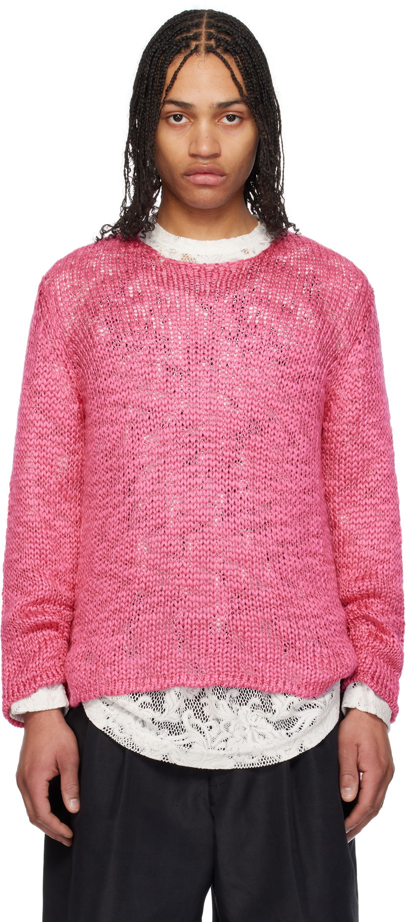 Cветр Comme des Garçons Homme Plus Droptail Sweater Рожевий | PO-N008-051