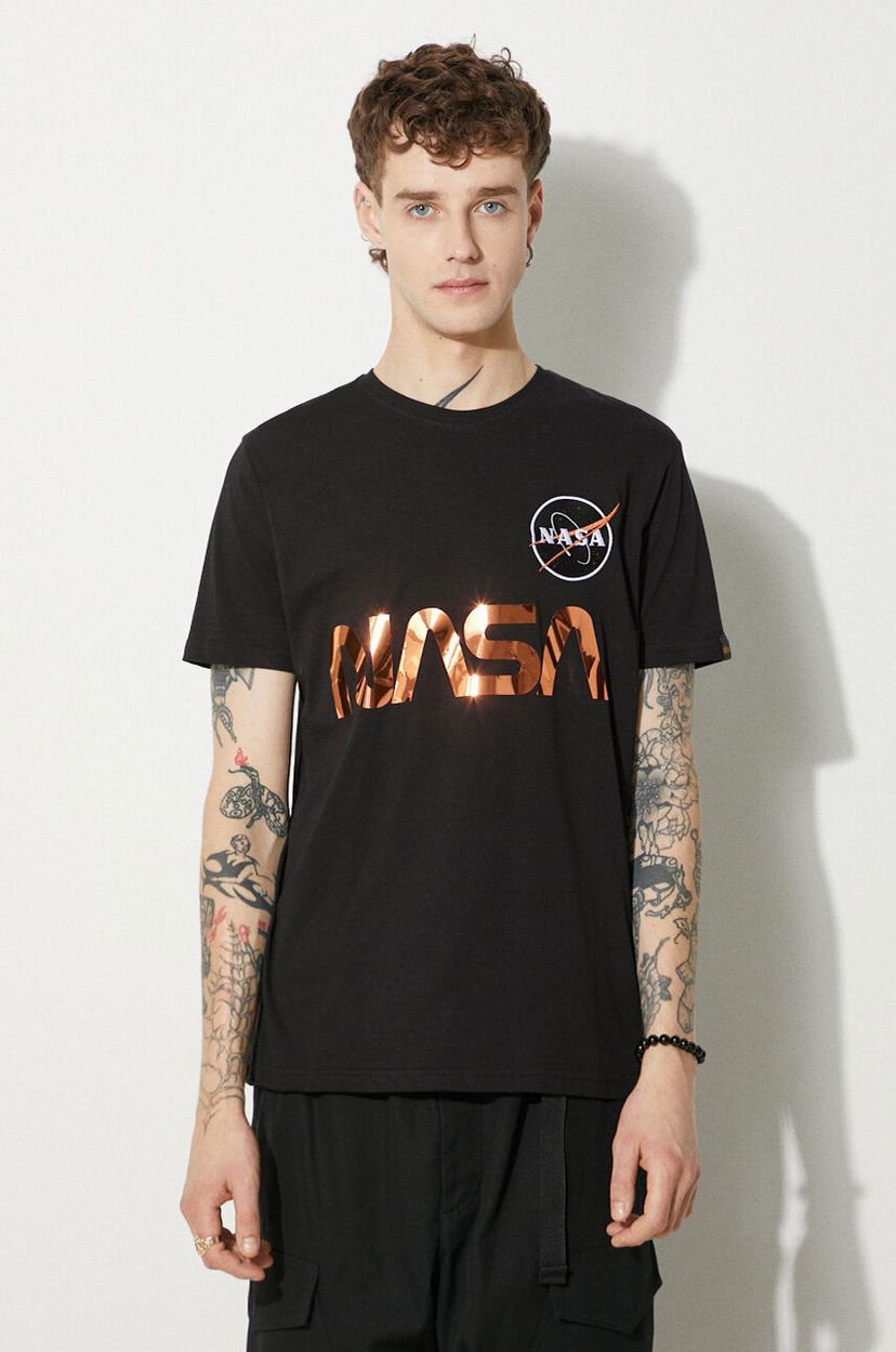 Футболка Alpha Industries T-Shirt With Print чорний | 178501.209