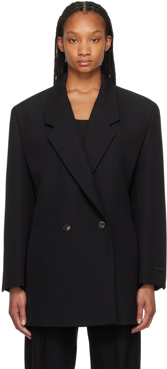 Куртка Fear of God Black Double-Breasted Blazer чорний | FG860-3951HWT