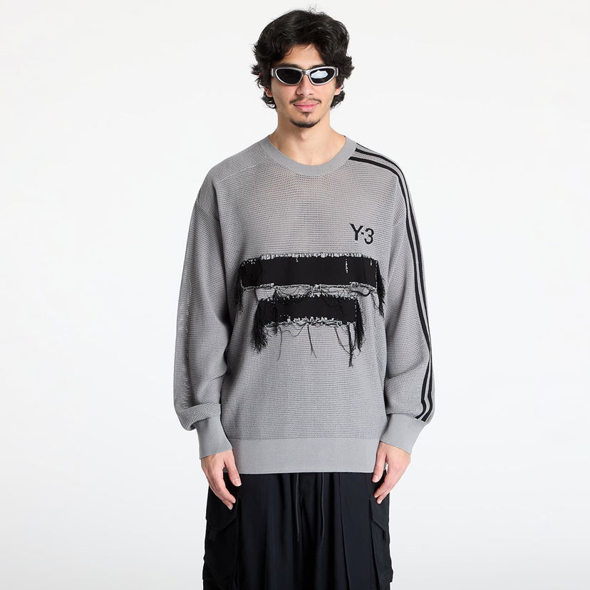 Cветр Y-3 Y-3 Graphic Knit Crew Sweatshirt Сірий | JM3238