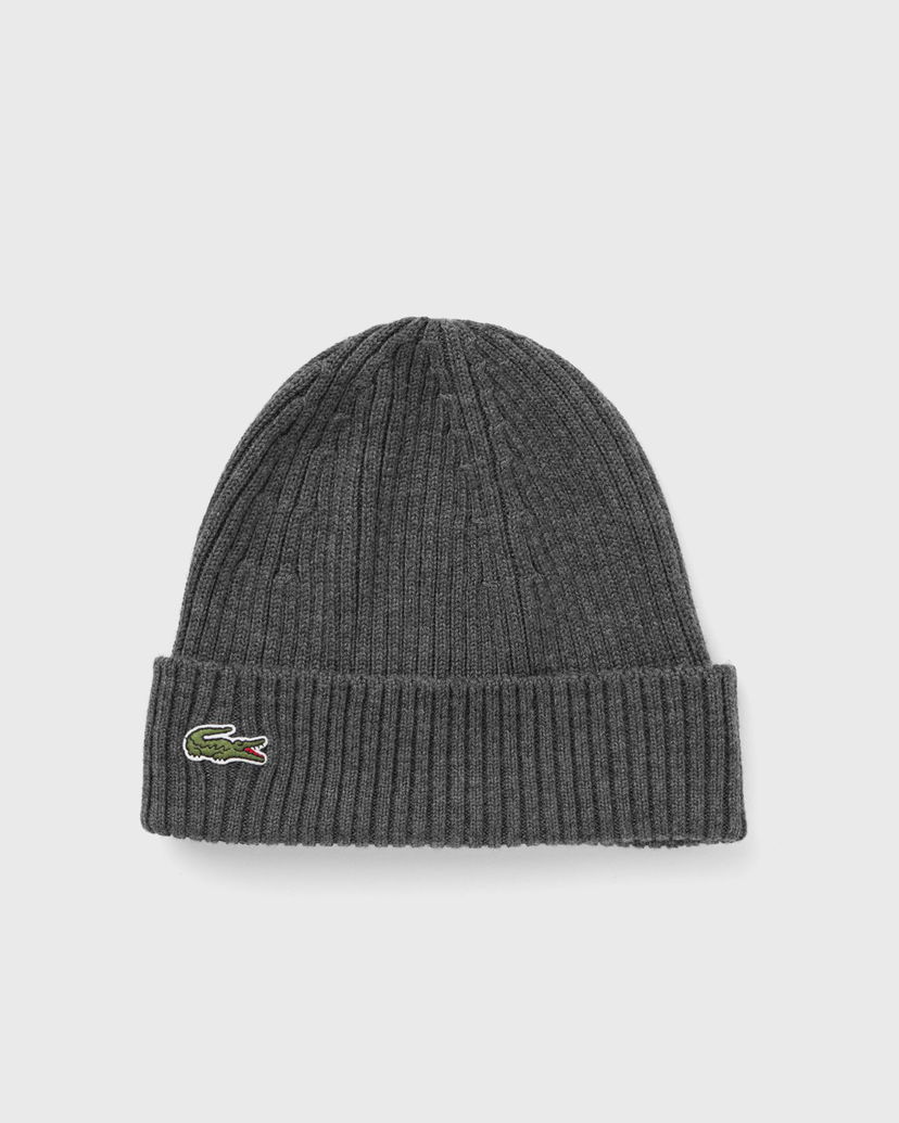 Шапка Lacoste Lacoste Knitted Beanie Сірий | RB0001-050